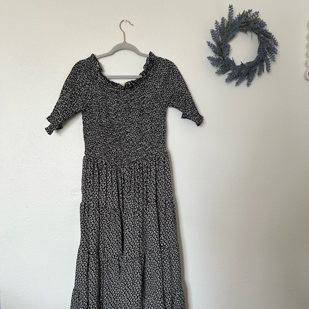 Orange Creek Floral Smocked Dress